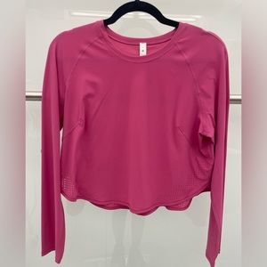 Pink Lululemon long sleeve
